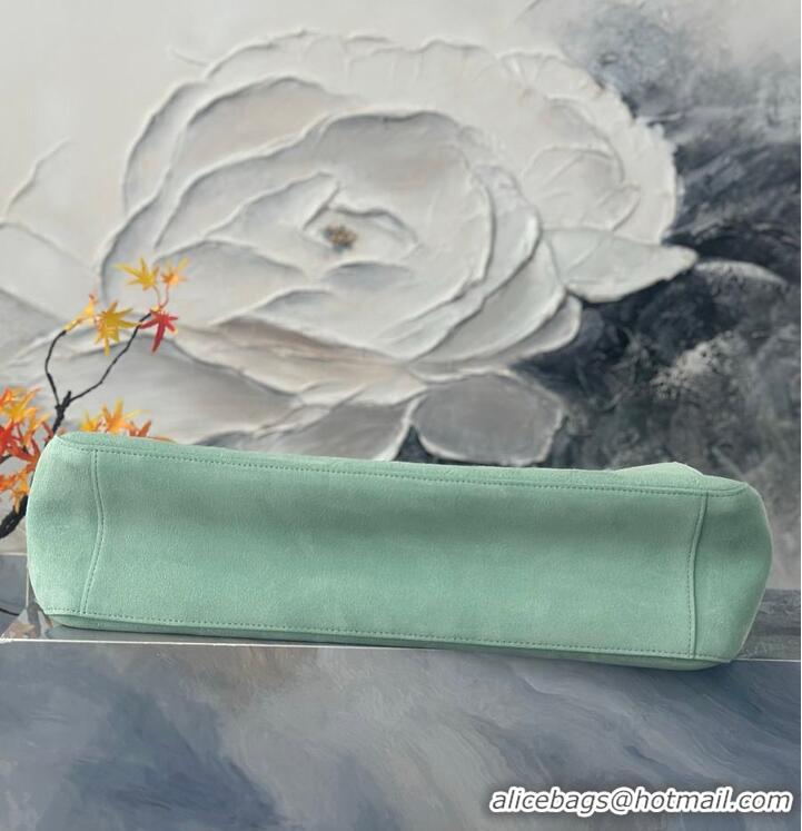 Well Crafted Chanel Maxi Flap bag Suede Calfskin & Gold-Tone Metal AS6233 Tiffany Blue 2026