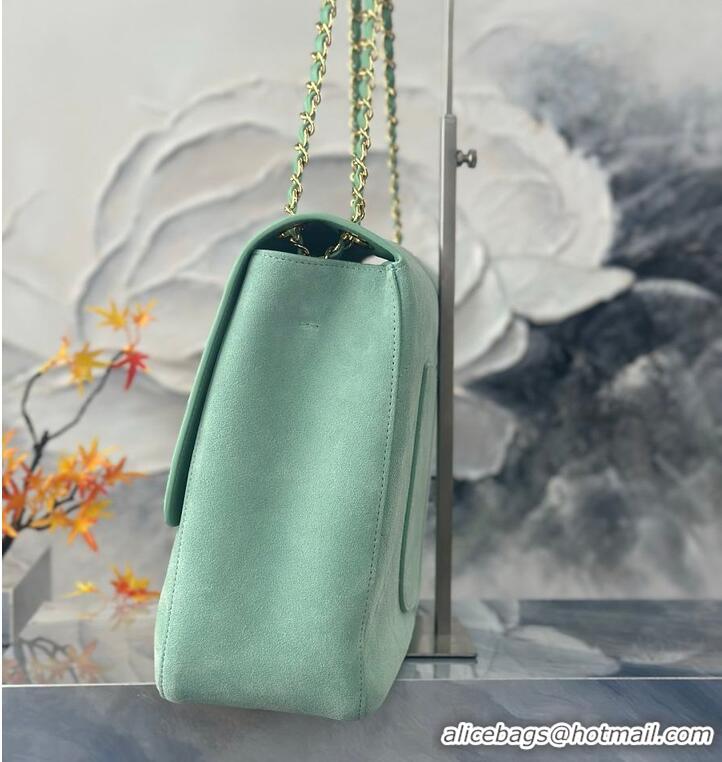 Well Crafted Chanel Maxi Flap bag Suede Calfskin & Gold-Tone Metal AS6233 Tiffany Blue 2026