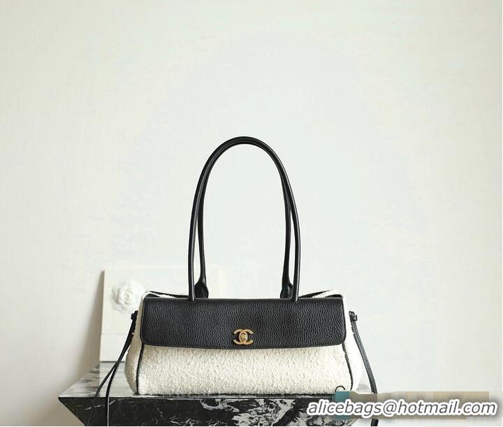 Famous Brand Chanel SMALL SHOPPING BAG Grained Calfskin Boucle Urban Essentials CH59905 Black Spring Summer 2026