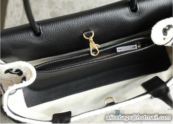 Famous Brand Chanel SMALL SHOPPING BAG Grained Calfskin Boucle Urban Essentials CH59905 Black Spring Summer 2026