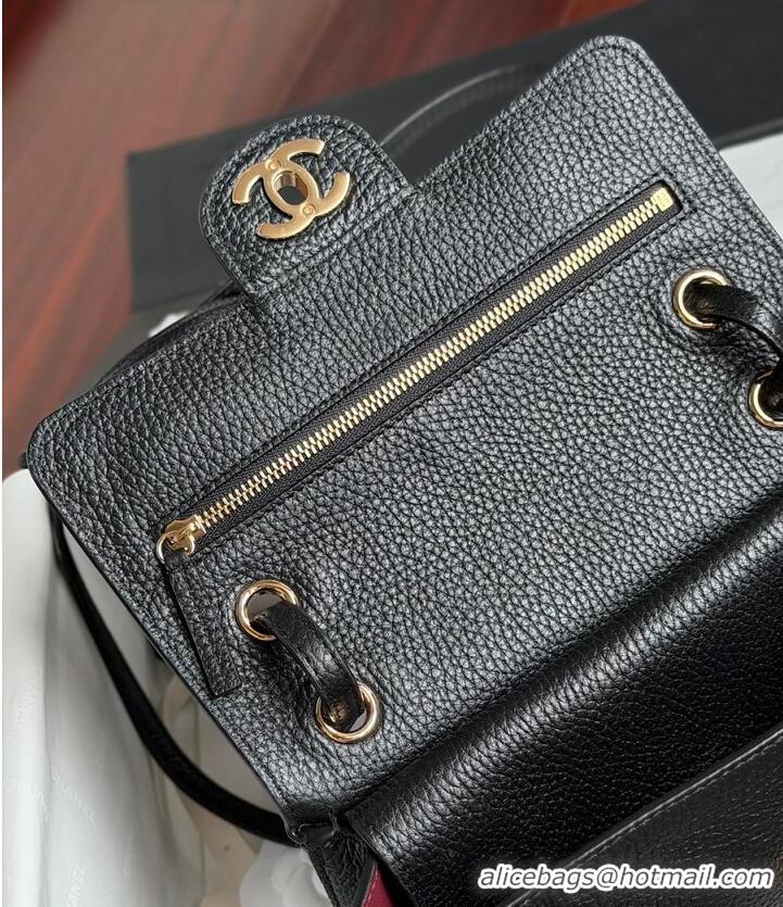 Top Grade Chanel MINI FLAP BAG Grained Calfskin & Gold-Tone Metal AS6230 Black FALL WINTER 2026 PRE-COLLECTION