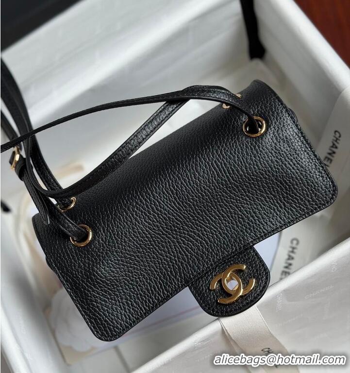 Top Grade Chanel MINI FLAP BAG Grained Calfskin & Gold-Tone Metal AS6230 Black FALL WINTER 2026 PRE-COLLECTION