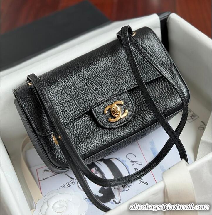 Top Grade Chanel MINI FLAP BAG Grained Calfskin & Gold-Tone Metal AS6230 Black FALL WINTER 2026 PRE-COLLECTION