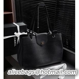 Grade Design Chanel LARGE SHOPPING BAG Grained Calfskin & Gold-Tone Metal CH59907 Black 2026