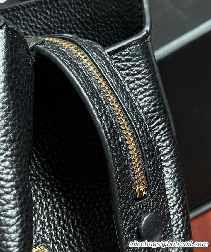 Grade Design Chanel LARGE SHOPPING BAG Grained Calfskin & Gold-Tone Metal CH59907 Black 2026