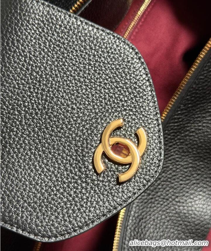 Grade Design Chanel LARGE SHOPPING BAG Grained Calfskin & Gold-Tone Metal CH59907 Black 2026