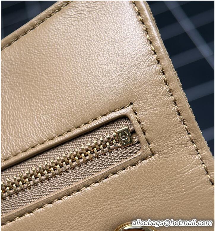 Discount Chanel MINI FLAP BAG Suede Calfskin & Gold-Tone Metal CH59908 Dark Beige FALL WINTER 2026 PRE-COLLECTION