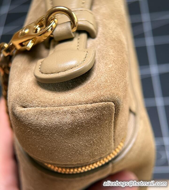 New Fashion Chanel Metiers D'art Large Vanity with chain Suede Calfskin & Gold Metal CH59909 Dark Beige 2026
