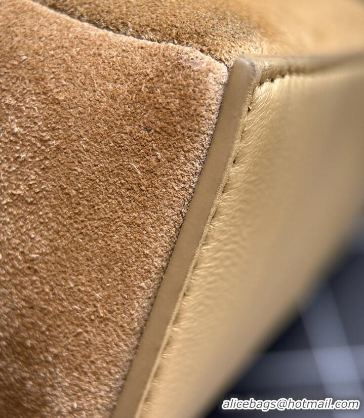 New Fashion Chanel Metiers D'art Large Vanity with chain Suede Calfskin & Gold Metal CH59909 Dark Beige 2026