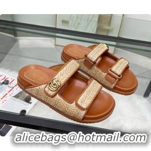 Discount Gucci Sandal With Double G in Brown 60702001