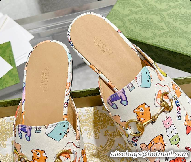 Good Quality Gucci Princetown Horsebit Graphic Print Mule 60702011