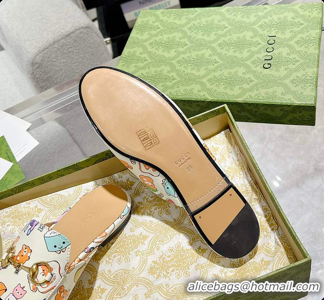 Good Quality Gucci Princetown Horsebit Graphic Print Mule 60702011
