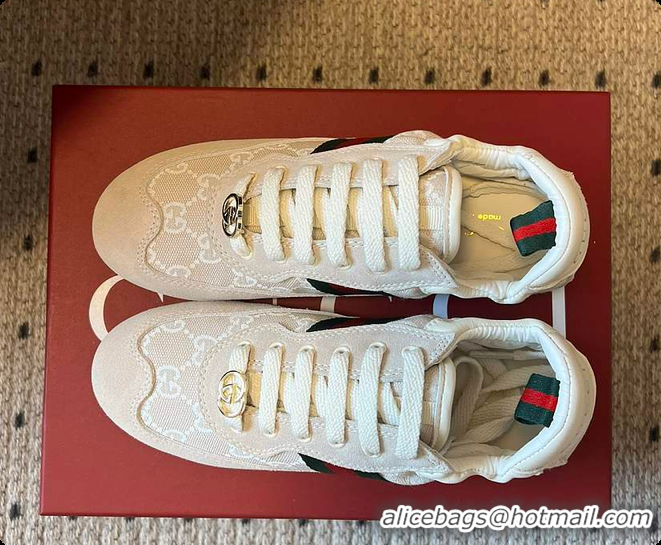 Best Product Gucci Women's Gucci Shift Trainers in White GG Canvas 60702013