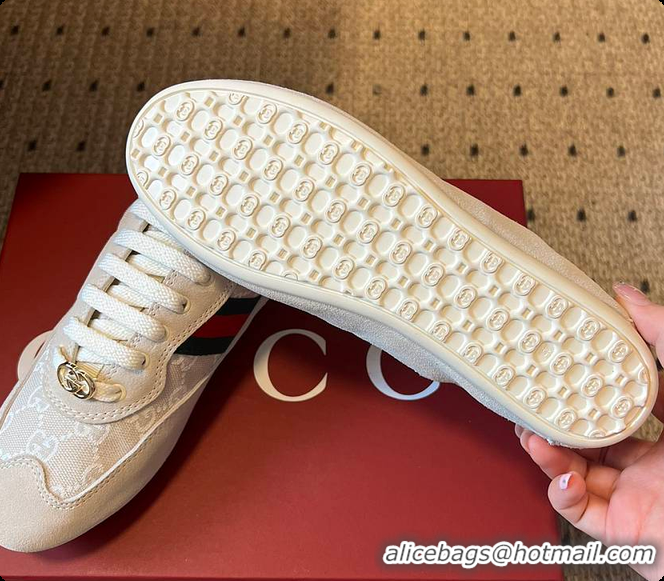 Best Product Gucci Women's Gucci Shift Trainers in White GG Canvas 60702013
