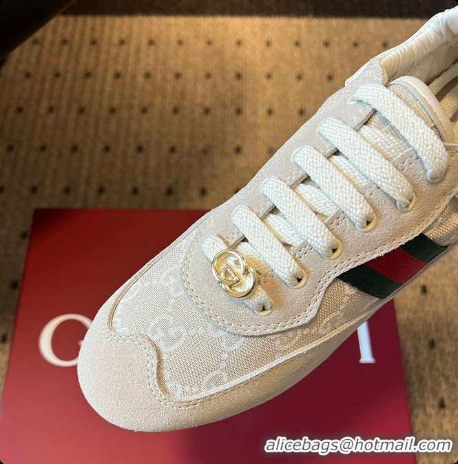Best Product Gucci Women's Gucci Shift Trainers in White GG Canvas 60702013