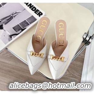 Classic Hot Gucci White High Heel 60702014