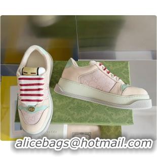 Best Grade Gucci Screener Sneaker Beige Red 60702017