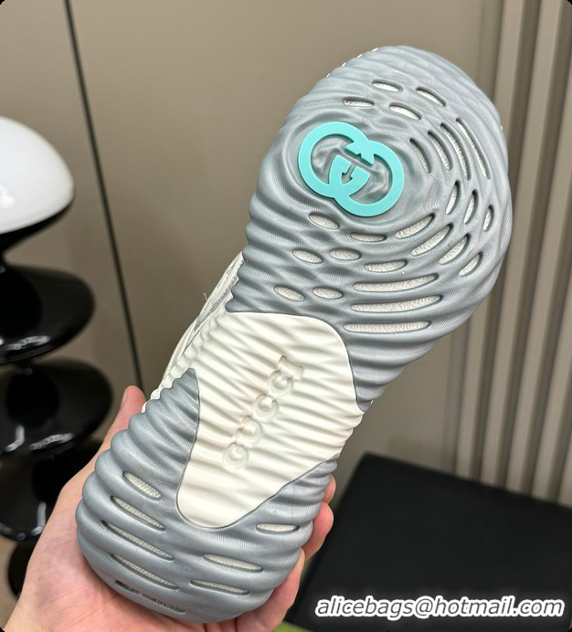 Low Price Gucci Ripple Trainer in Silver 60702018