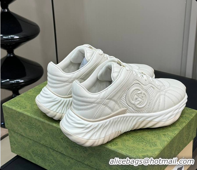 Luxury Discount Gucci Ripple Trainer in White 60702018