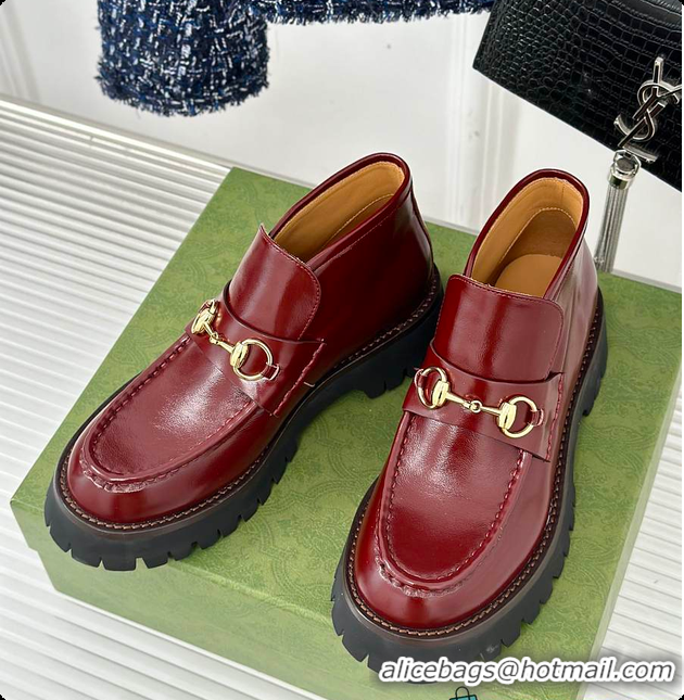 Charming Gucci Loafer Horsebit Rouge 60702021