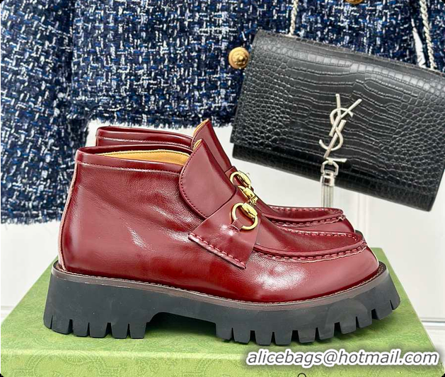 Charming Gucci Loafer Horsebit Rouge 60702021