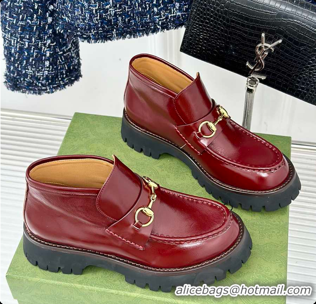 Charming Gucci Loafer Horsebit Rouge 60702021