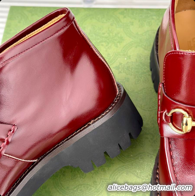 Charming Gucci Loafer Horsebit Rouge 60702021