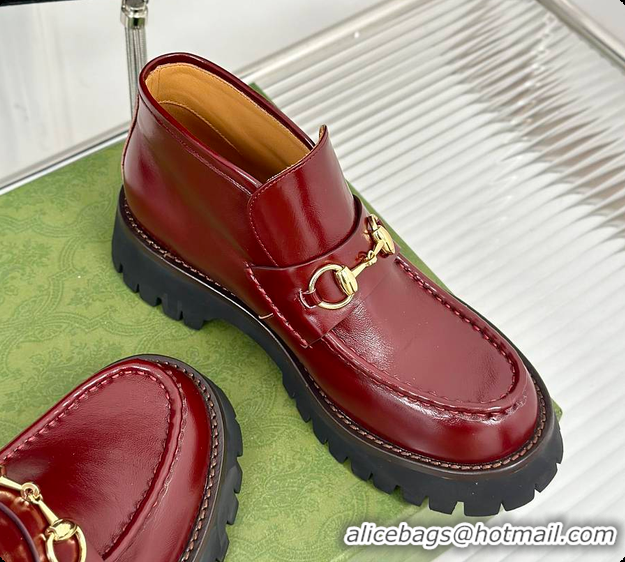 Charming Gucci Loafer Horsebit Rouge 60702021