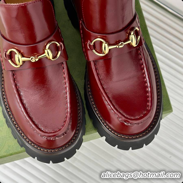 Charming Gucci Loafer Horsebit Rouge 60702021