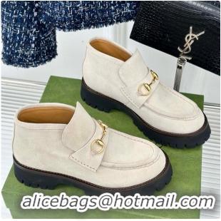Unique Style Gucci Loafer Horsebit Grey 60702101