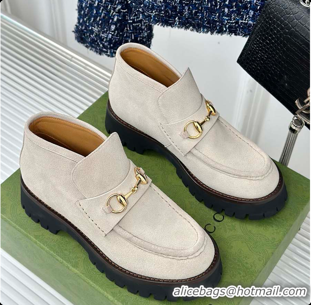 Unique Style Gucci Loafer Horsebit Grey 60702101