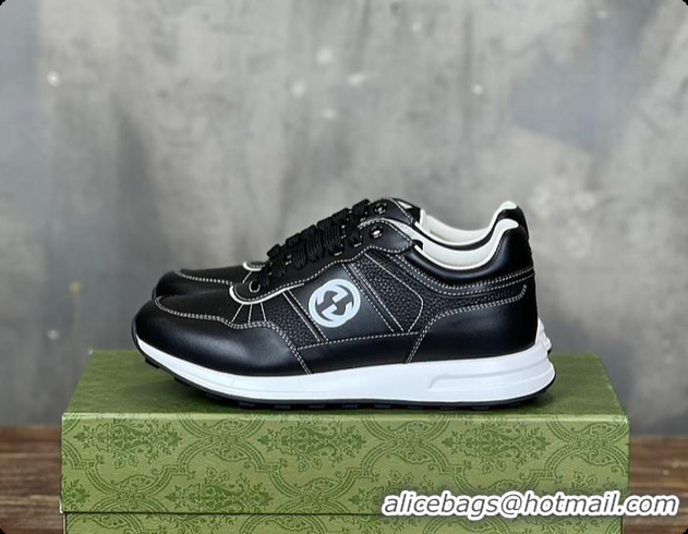Top Grade Gucci Logo Sneaker Black 60702103