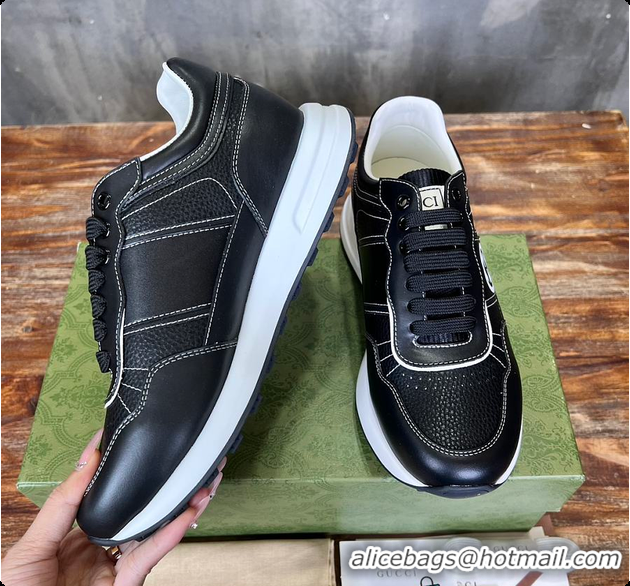 Top Grade Gucci Logo Sneaker Black 60702103