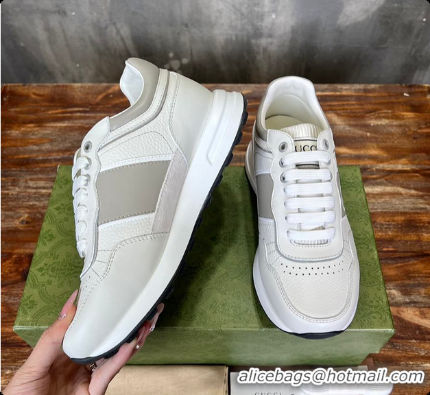 Most Popular Gucci Logo Grey Sneaker 0702103