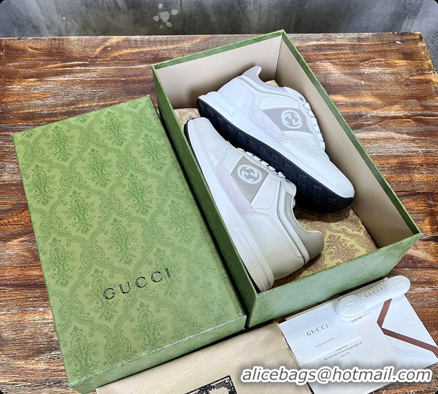 Most Popular Gucci Logo Grey Sneaker 0702103