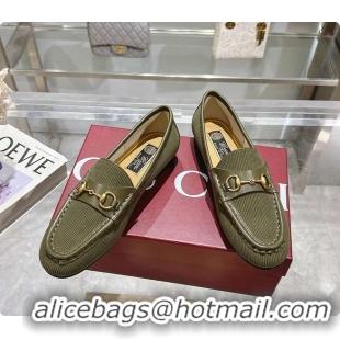 Popular Style Gucci Horsebit Loafer Green 60702105