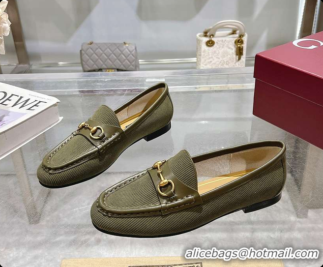 Popular Style Gucci Horsebit Loafer Green 60702105