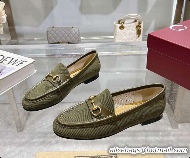 Popular Style Gucci Horsebit Loafer Green 60702105
