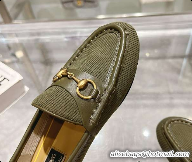 Popular Style Gucci Horsebit Loafer Green 60702105