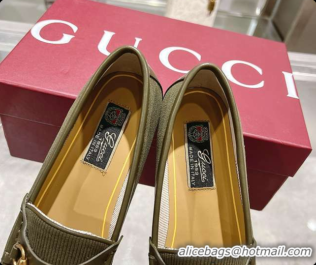 Popular Style Gucci Horsebit Loafer Green 60702105