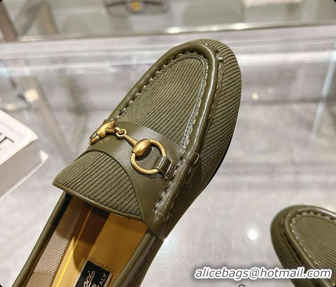 Popular Style Gucci Horsebit Loafer Green 60702105