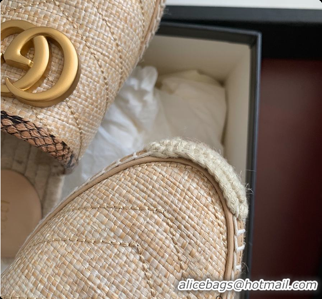 Good Quality Gucci Straw Slippers 60702107