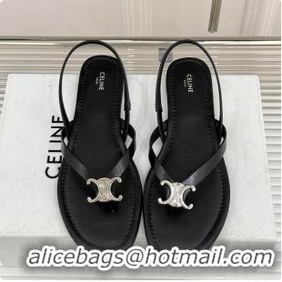Purchase Celine Biki Sandal In Calfskin Black 0702118