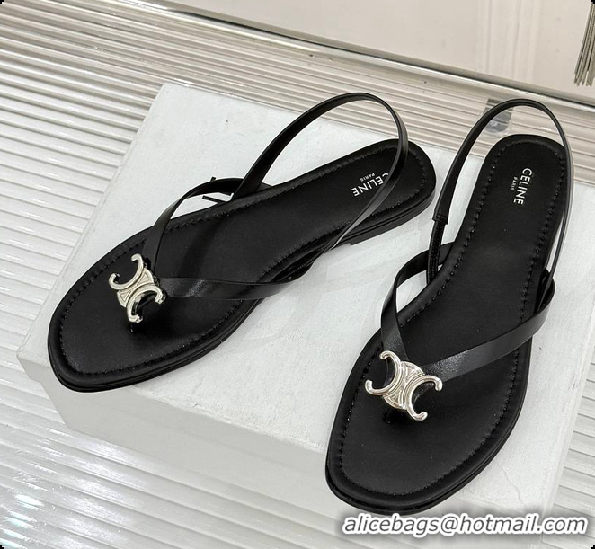 Purchase Celine Biki Sandal In Calfskin Black 0702118