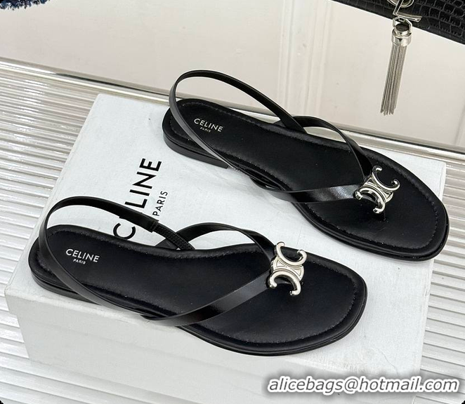 Purchase Celine Biki Sandal In Calfskin Black 0702118
