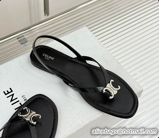 Purchase Celine Biki Sandal In Calfskin Black 0702118