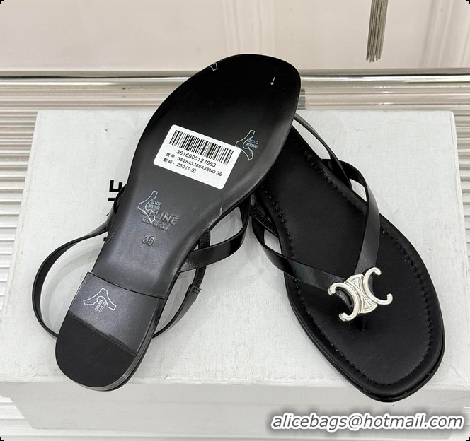 Purchase Celine Biki Sandal In Calfskin Black 0702118