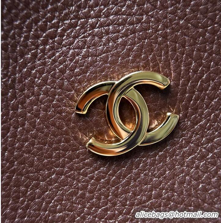 Discount Chanel Hobo Handbag Grained Calfskin & Gold-Tone Metal CH59913 Brown Fall Winter 2026 Pre-Collection