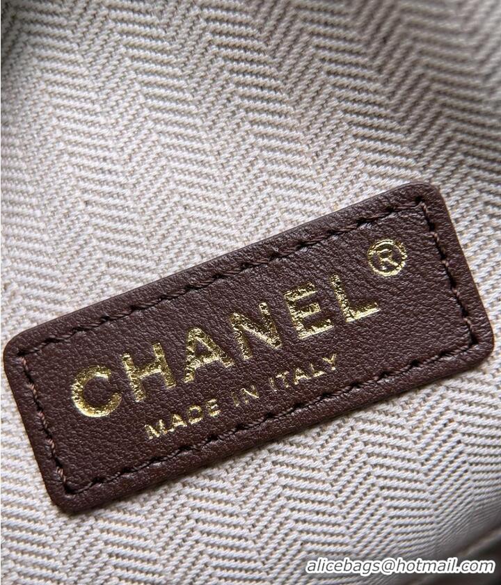 Discount Chanel Hobo Handbag Grained Calfskin & Gold-Tone Metal CH59913 Brown Fall Winter 2026 Pre-Collection