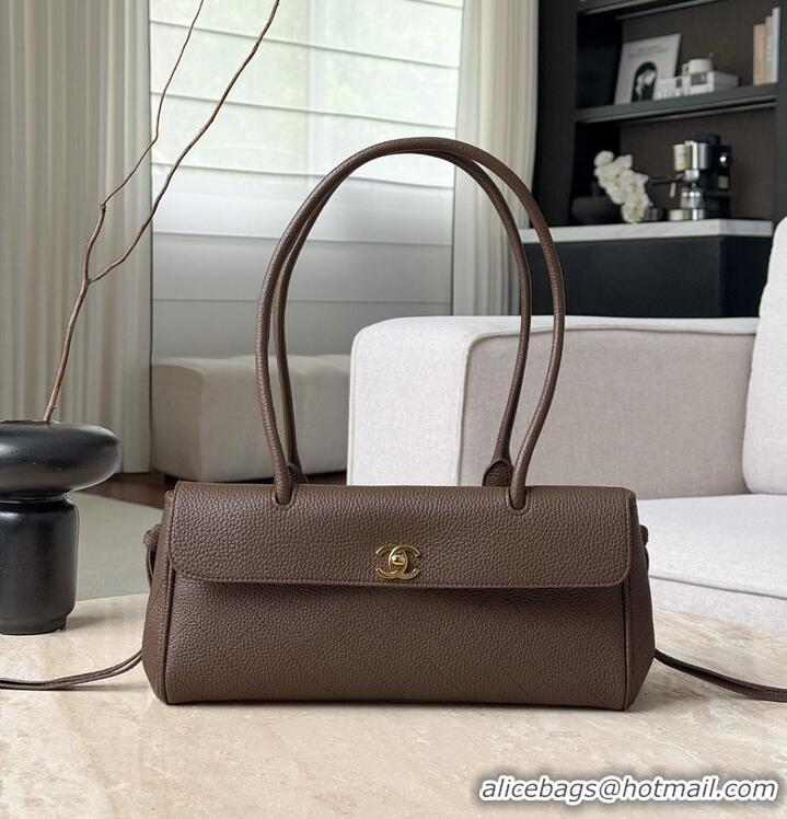 Super Quality Chanel SMALL SHOPPING BAG Grained Calfskin & Gold-Tone Metal AS6288 Dark Brown 2026